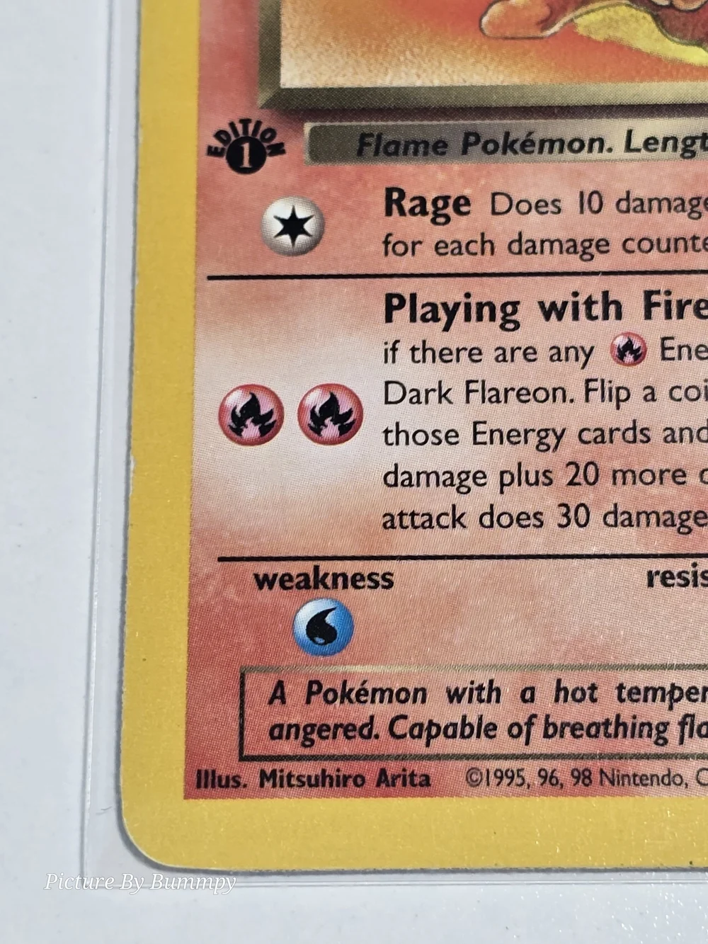 #18 Pokemon 1st Edition Dark Flareon card from the Team Rocket set, # 35/82.